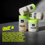 GHOST cápsulas sobre mesa en cocina para ilustrar uso cotidiano y conveniencia