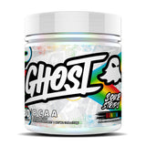 GHOST empaque frontal mostrando 30 porciones y beneficios claros