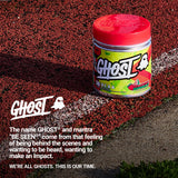 GHOST producto en ambiente de gimnasio ilustrando uso práctico y energía