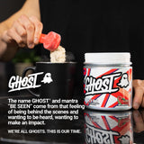 GHOST producto en escena de entrenamiento transmitiendo impulso y apoyo al rendimiento