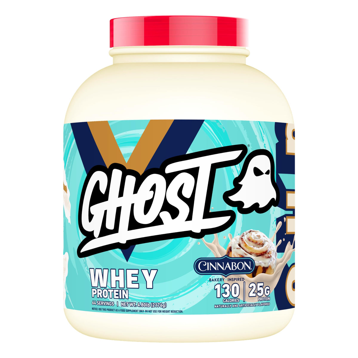 GHOST bote frontal con etiqueta visible y beneficio de transparencia en ingredientes
