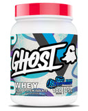 GHOST envase frontal Blue Raspberry mostrando 1.4 lb y 25 g por servicio
