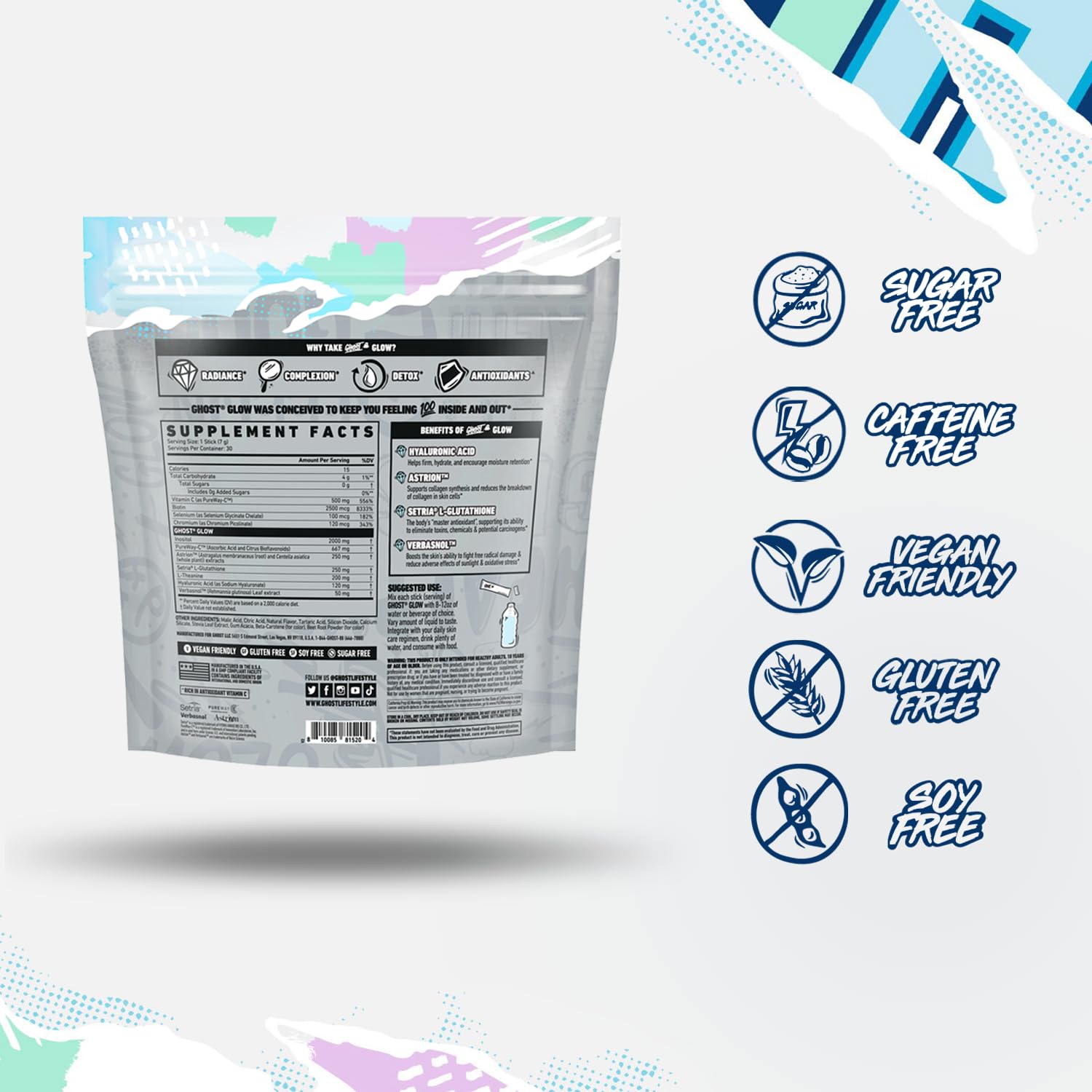 GHOST stick en mano para comparar tamaño, práctico para llevar a cualquier parte