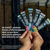GHOST etiqueta transparente que muestra dosis exacta y transparencia informativa