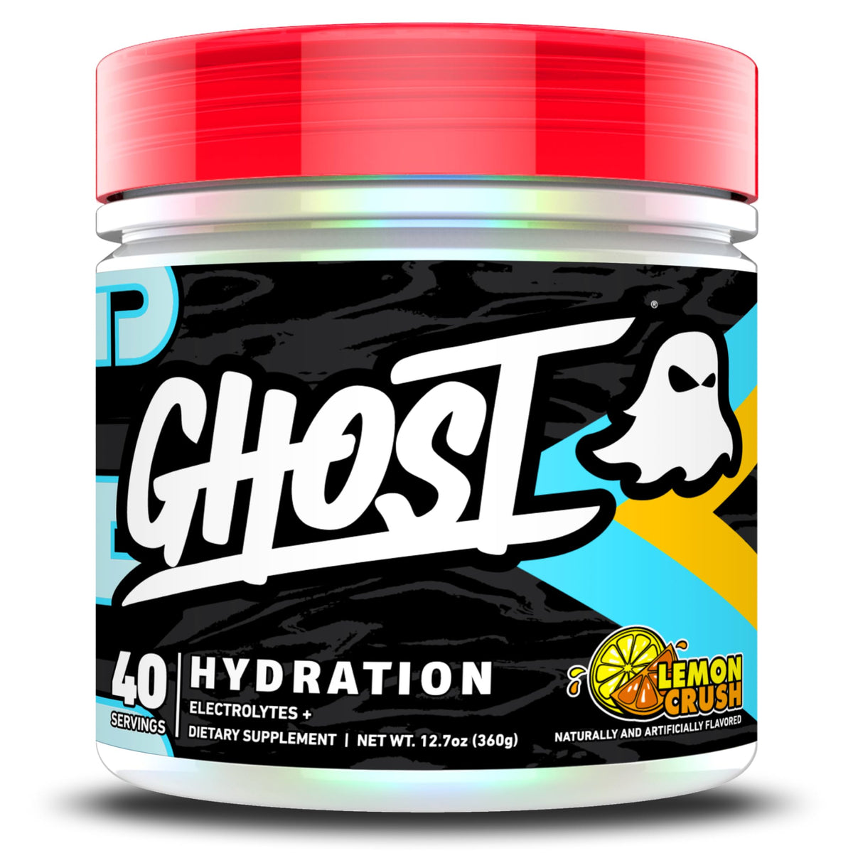 GHOST envase frontal Lemon Crush mostrando diseño y claridad de ingredientes