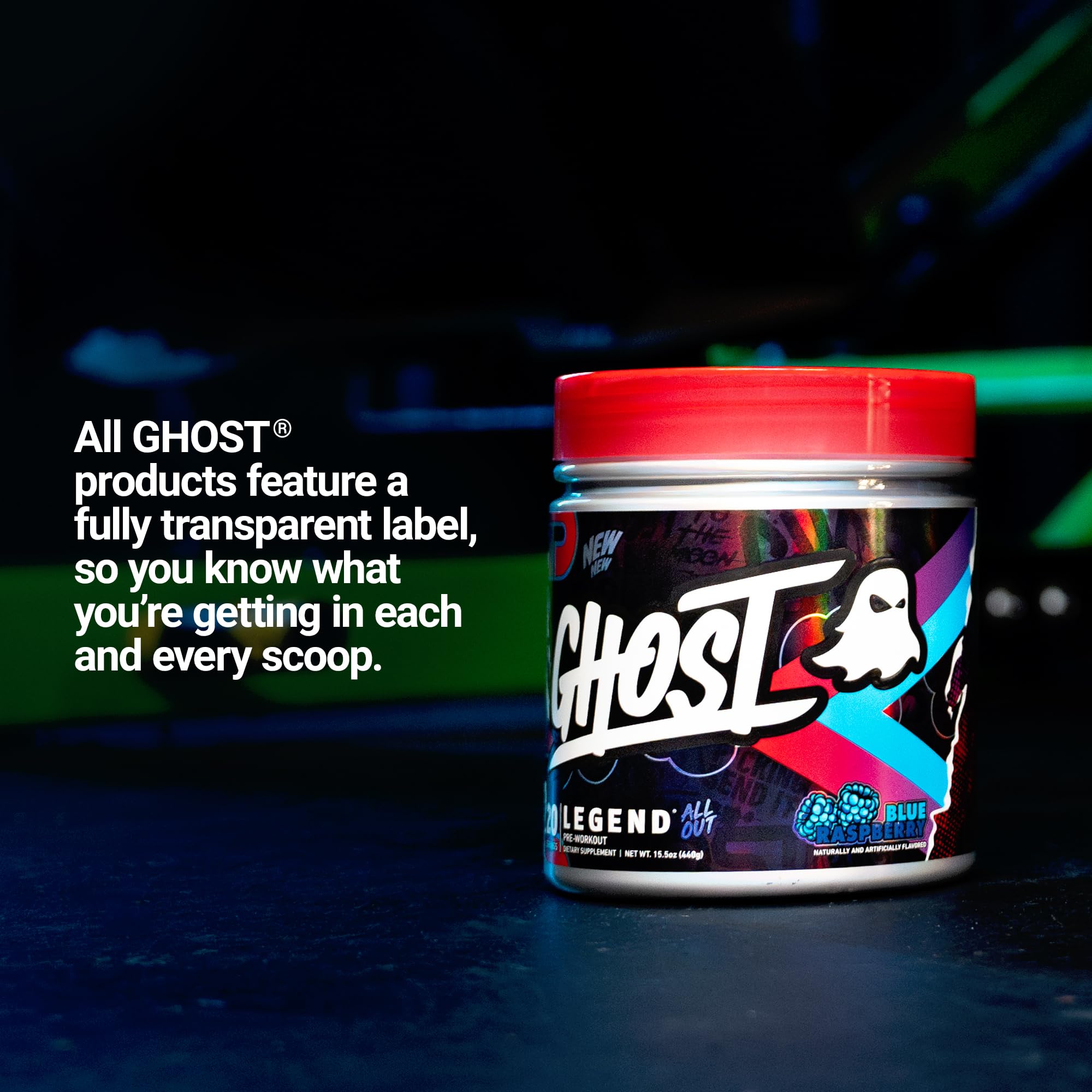 GHOST junto a regla para escala indicando 20 servicios y portabilidad
