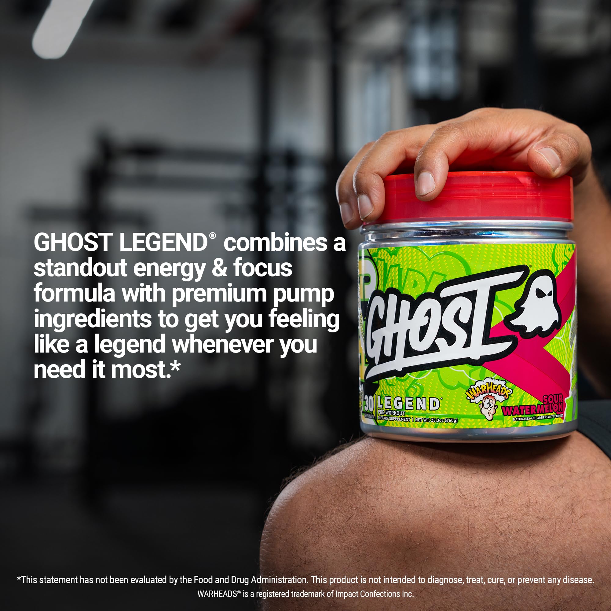 GHOST etiqueta transparente mostrando dosis claras de cada ingrediente