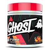 GHOST bote frontal con sabor Peach mostrando 40 servicios y diseño visible