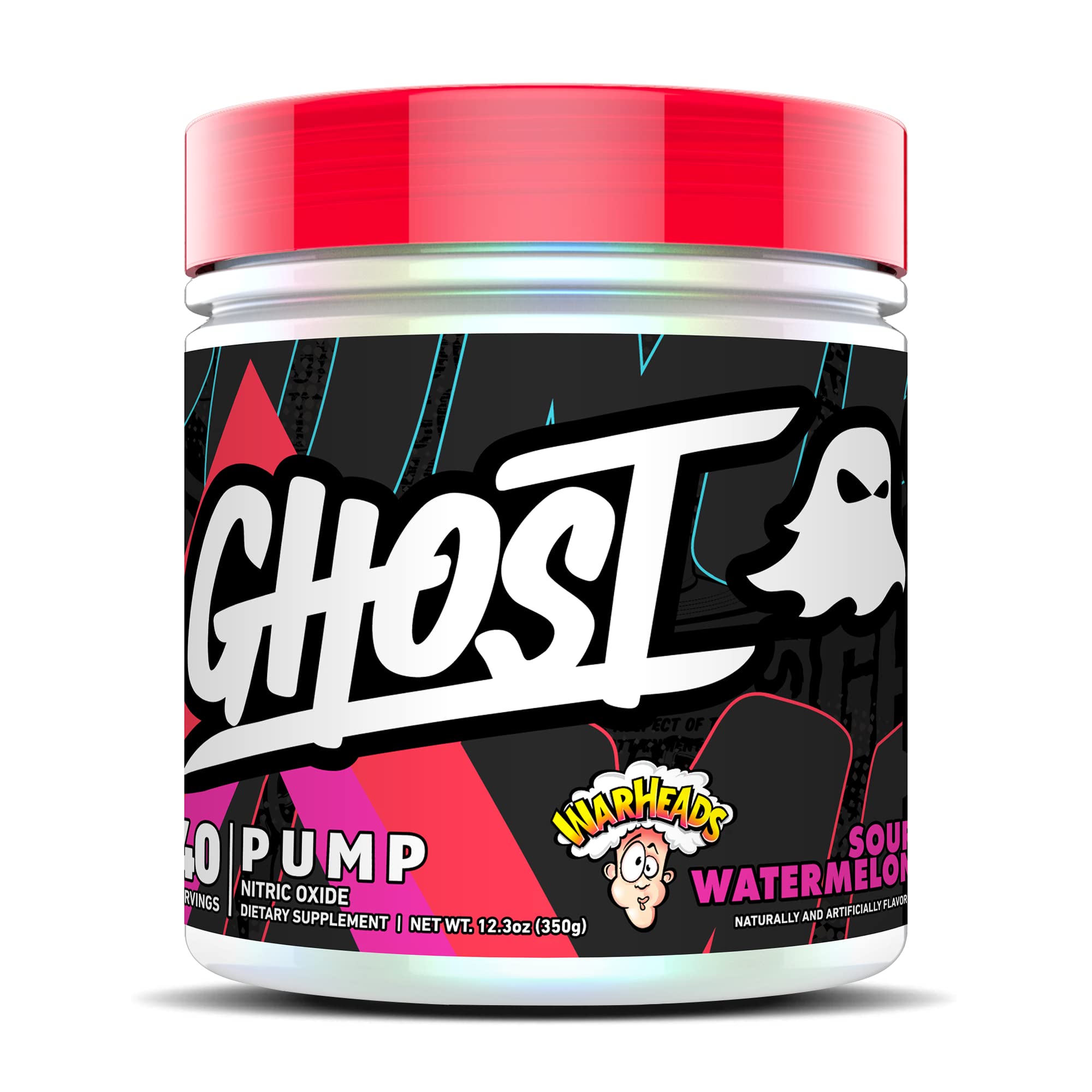 GHOST envase frontal Warheads Sour Watermelon mostrando diseño y 40 raciones