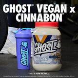 GHOST primer plano del polvo Cinnabon con textura fina para mezclas suaves