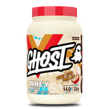 GHOST envase frontal mostrando la marca y sabor Peanut Butter Cereal Milk, facilita elección
