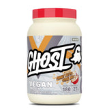 GHOST envase frontal mostrando diseño y sabor Peanut Butter Cereal Milk, atractivo visual y claridad