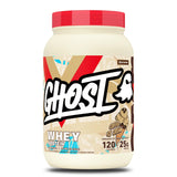 GHOST envase frontal Coffee Ice Cream mostrando 25 g proteína y beneficio práctico
