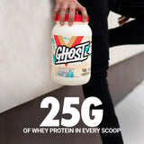 GHOST batido preparado en vaso listo para beber y favorecer recuperación inmediata