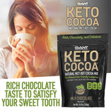 Giant Keto Cocoa mezclado en café para un mocha cetogénico con energía sostenida