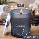 GIFTAWAY vela encendida en sala creando ambiente fresco y relajante
