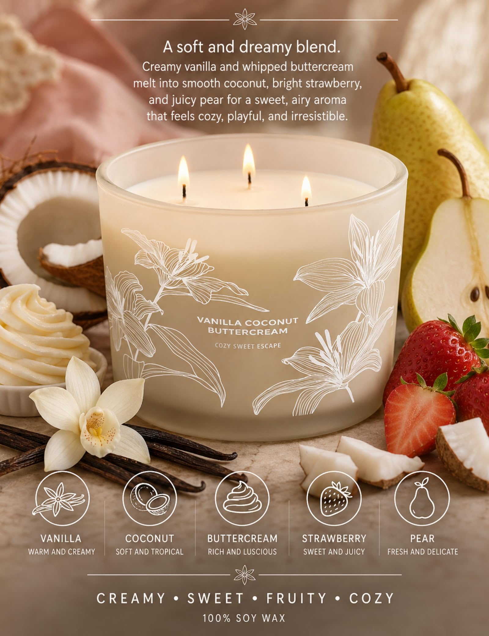 GIFTAWAY detalle del vaso con motivos florales y acabado decorativo