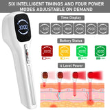 Giiqeny detalle del cabezal con LEDs 650nm y 808nm, precisión en la terapia