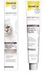GimCat tubo frontal mostrando etiqueta y volumen, fácil identificación y almacenamiento