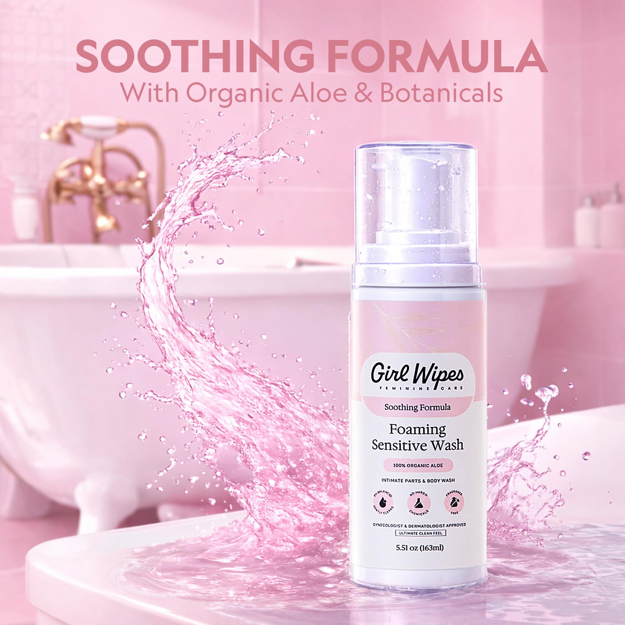 GIRLWIPES textura de espuma ligera que limpia sin resecar la piel