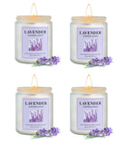 GITRANG vela lavanda frente en frasco opalizado muestra decoración