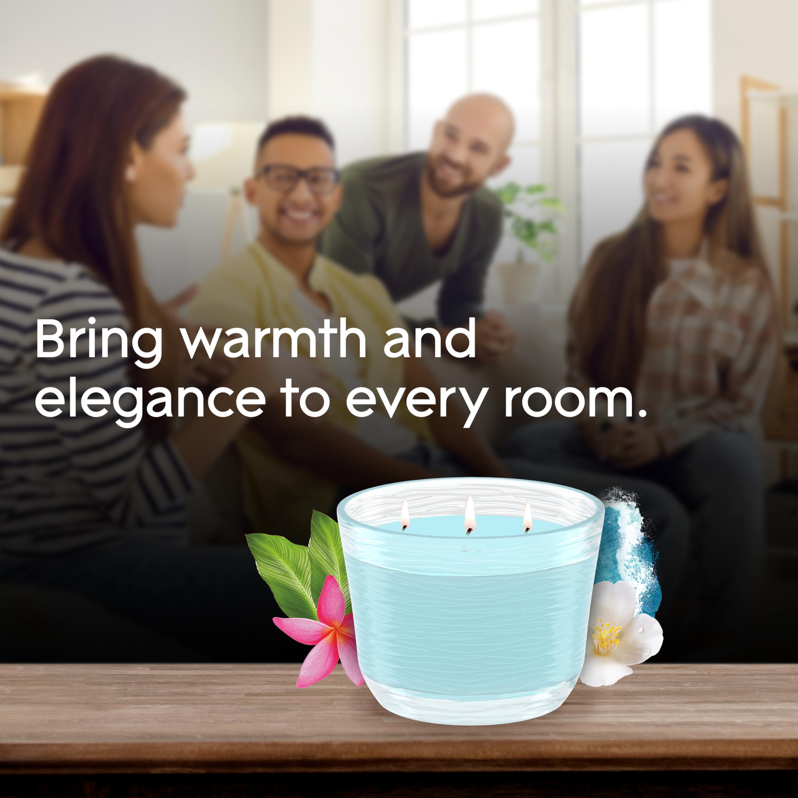 Glade paquete de tres velas presentadas como opción de regalo práctico