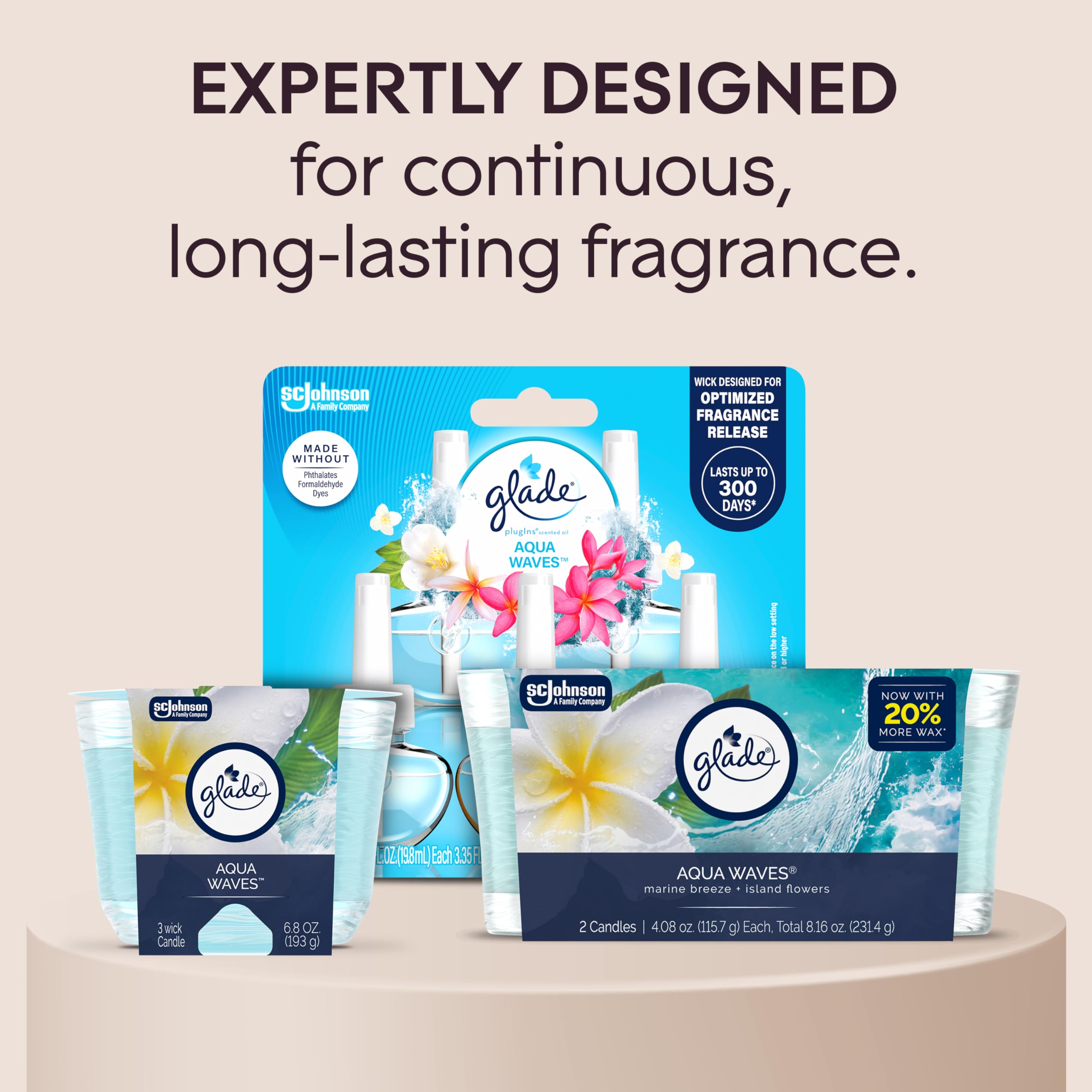 Glade vela en baño junto a toallas creando espacio relajante