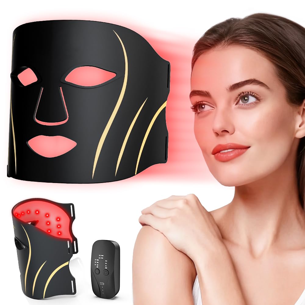 Glamesty máscara frontal mostrando cobertura facial y diseño ergonómico