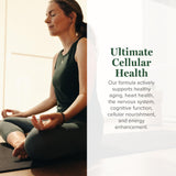 Global Healing Center detalle de etiqueta con ingredientes y garantía cGMP visible