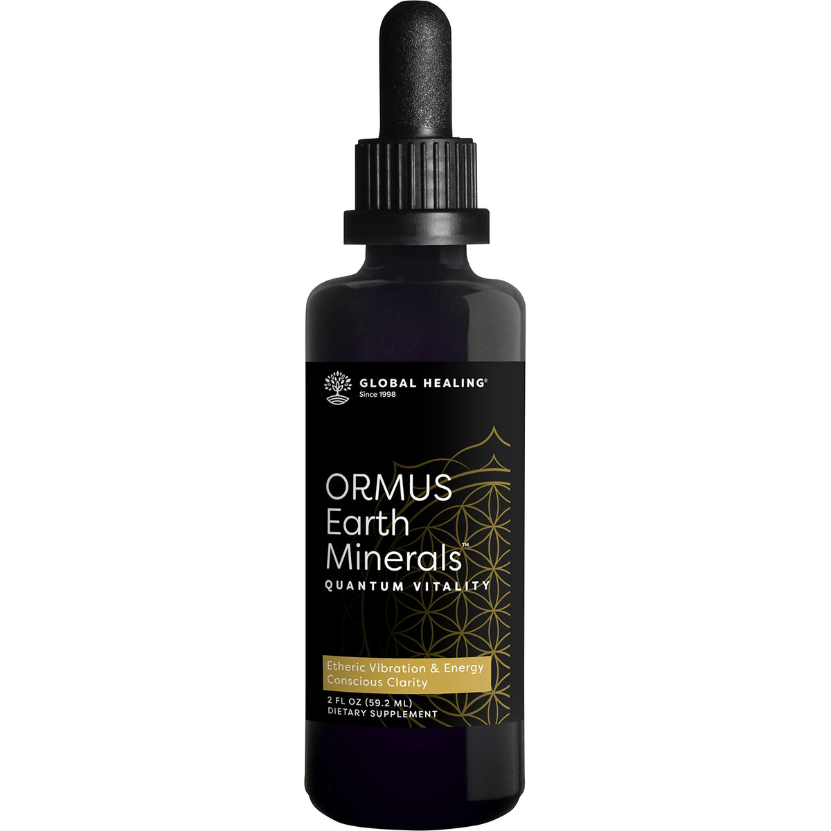 Global Healing Center frasco frontal mostrando presentación de 2 fl oz y diseño