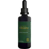 Global Healing Center frasco frontal de vitamina C orgánica muestra envase y dosificador