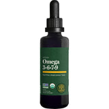 Global Healing frasco delantero del suplemento omega sin pescado con etiqueta clara