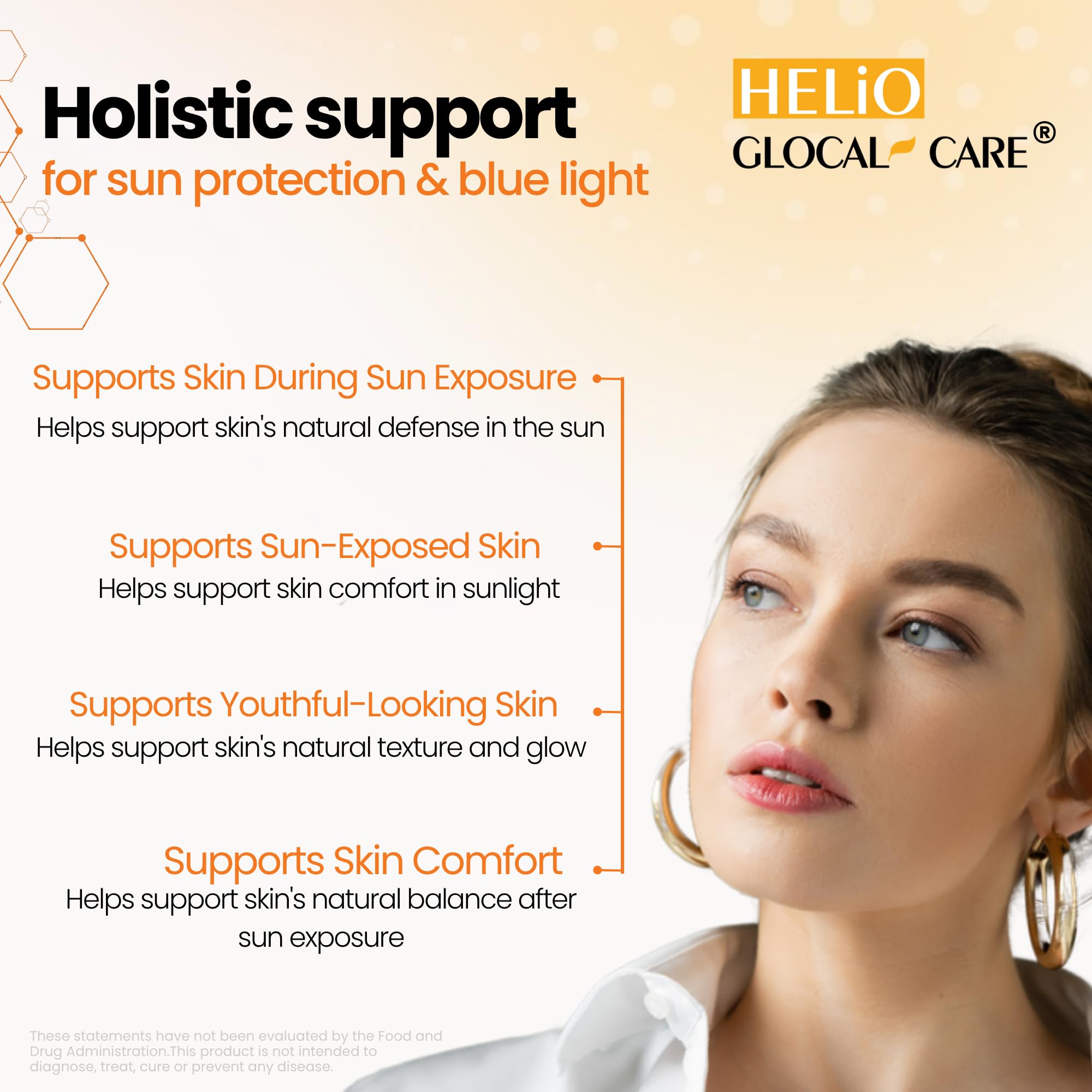 GlocalCare Helio cápsula en detalle resaltando forma y recubrimiento fácil de tragar