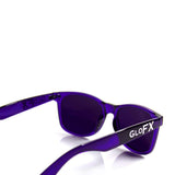GloFX etiqueta y montura índigo mostrando calidad del material