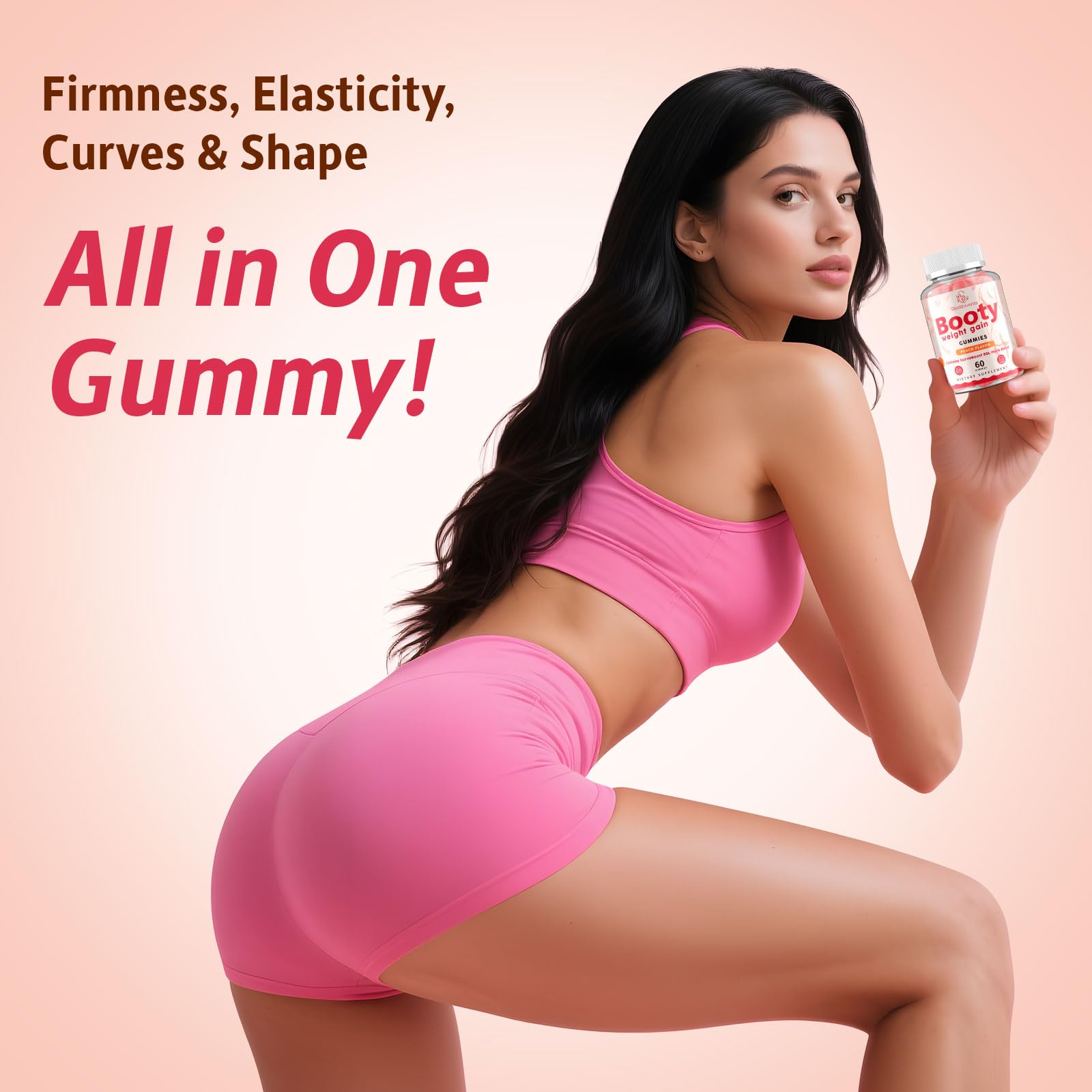 Glorithiventa estilo de vida con mujer activa disfrutando gominolas, beneficio energía