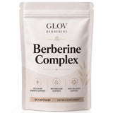 glov berberine vista frontal del envase con beneficios de conveniencia