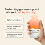 GlucoAid detalle de textura del gel muestra textura fácil de tragar