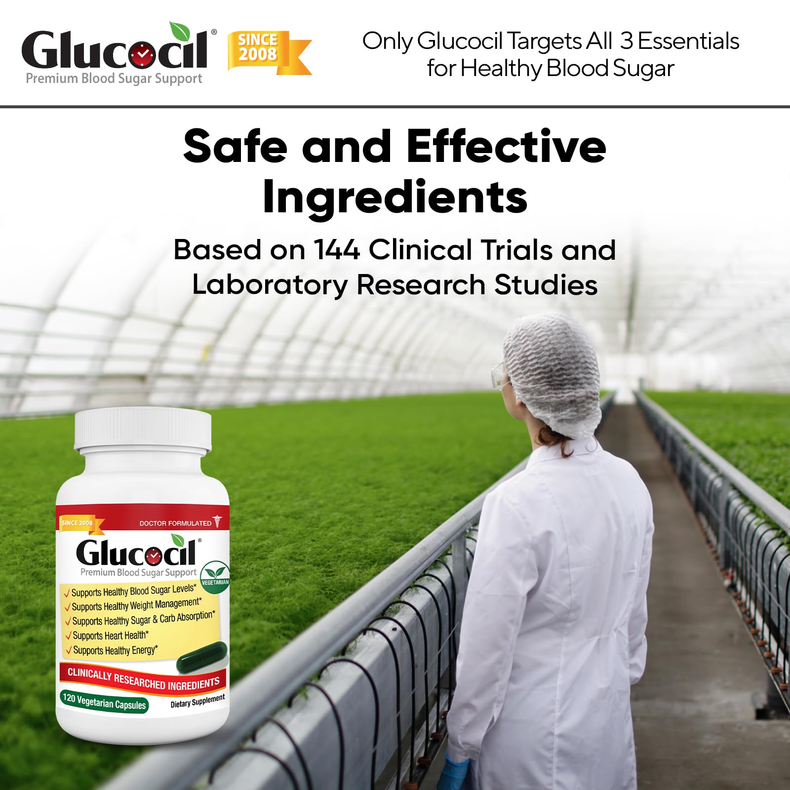 Glucocil etiqueta de ingredientes mostrando berberina y composición