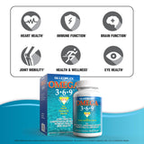 Glucoflex tamaño comparativo en mano que ilustra porción y escala