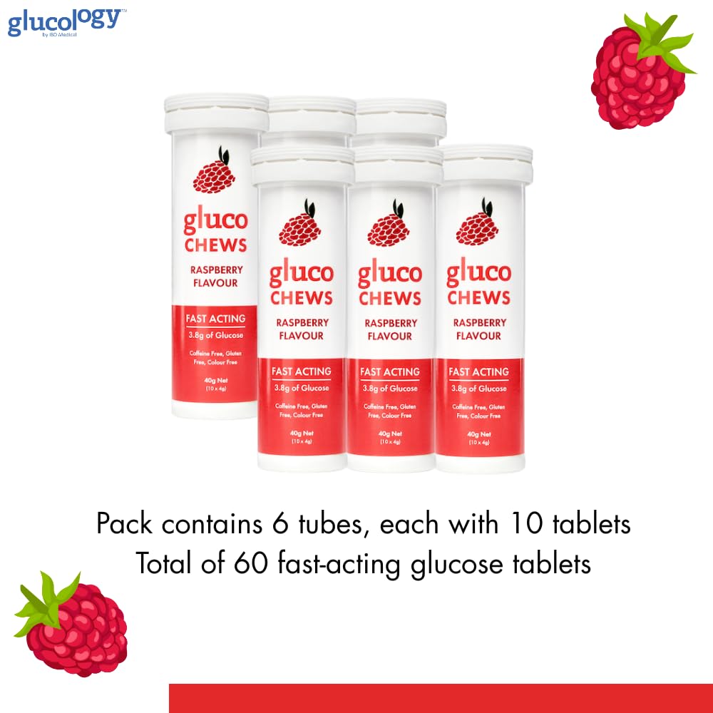 Glucology seis tubos dispuestos mostrando variedad y beneficio de suministro prolongado
