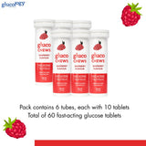 Glucology seis tubos dispuestos mostrando variedad y beneficio de suministro prolongado