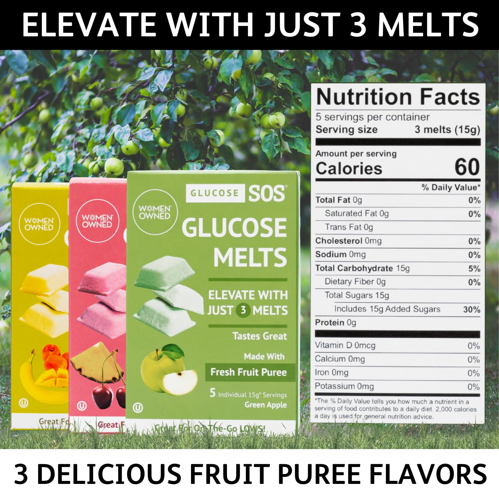 Glucose SOS tableta en primer plano muestra textura y disolución rápida