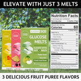 Glucose SOS tableta en primer plano muestra textura y disolución rápida