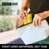 Glucose SOS presentación de sabores banana mango durazno para variedad