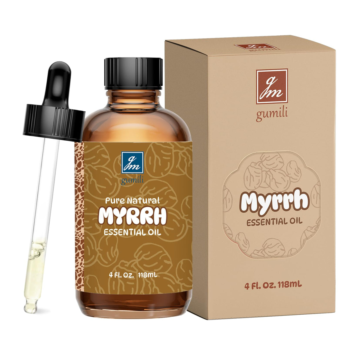 gm gumili aceite de mirra frontal mostrando envase y cantidad 4 oz, confiabilidad