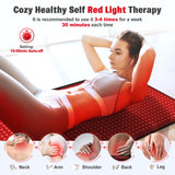 GMOWNW manta extendida en cama mostrando cómo cubrir torso completo