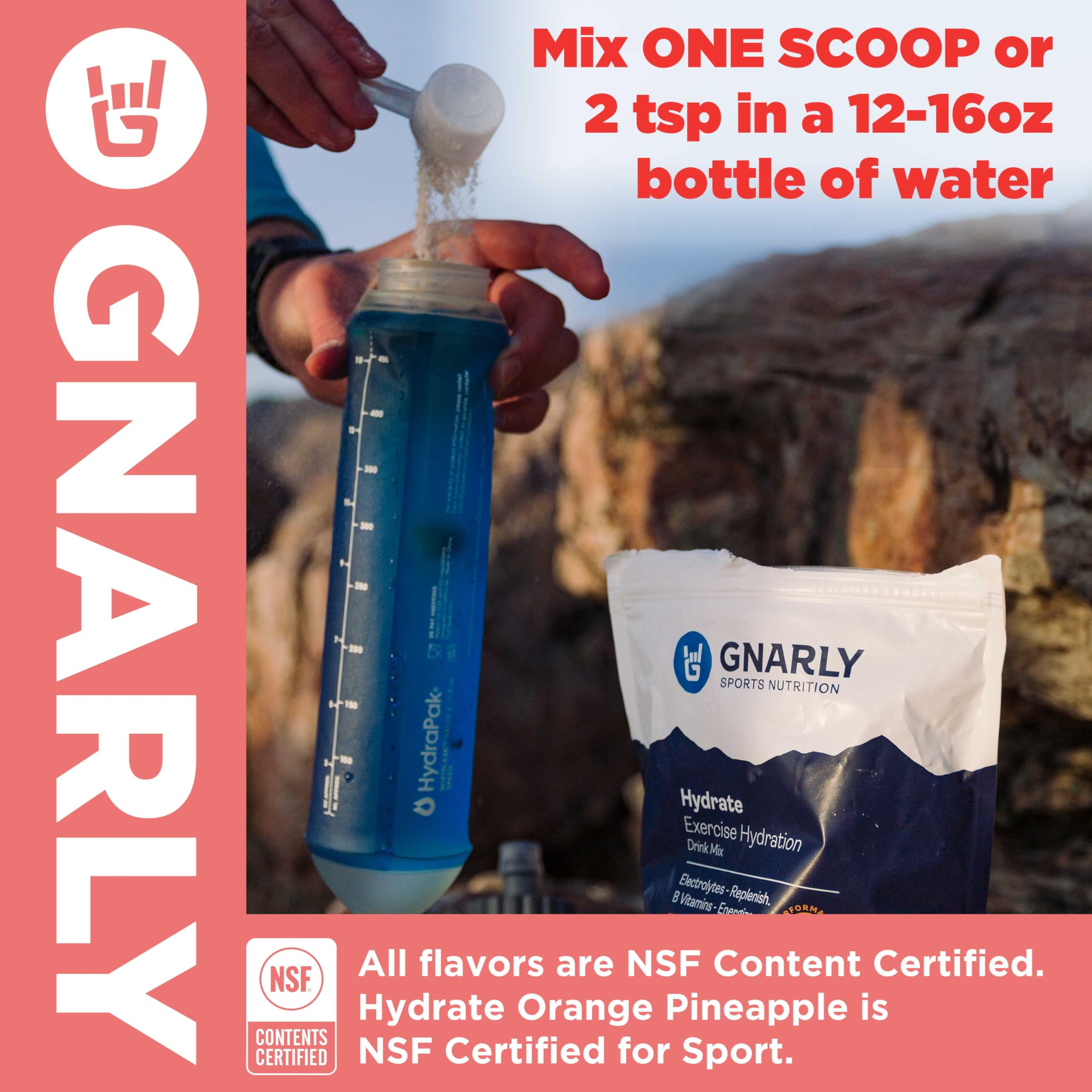 Gnarly Nutrition lista de ingredientes clara y transparente para confianza del consumidor.