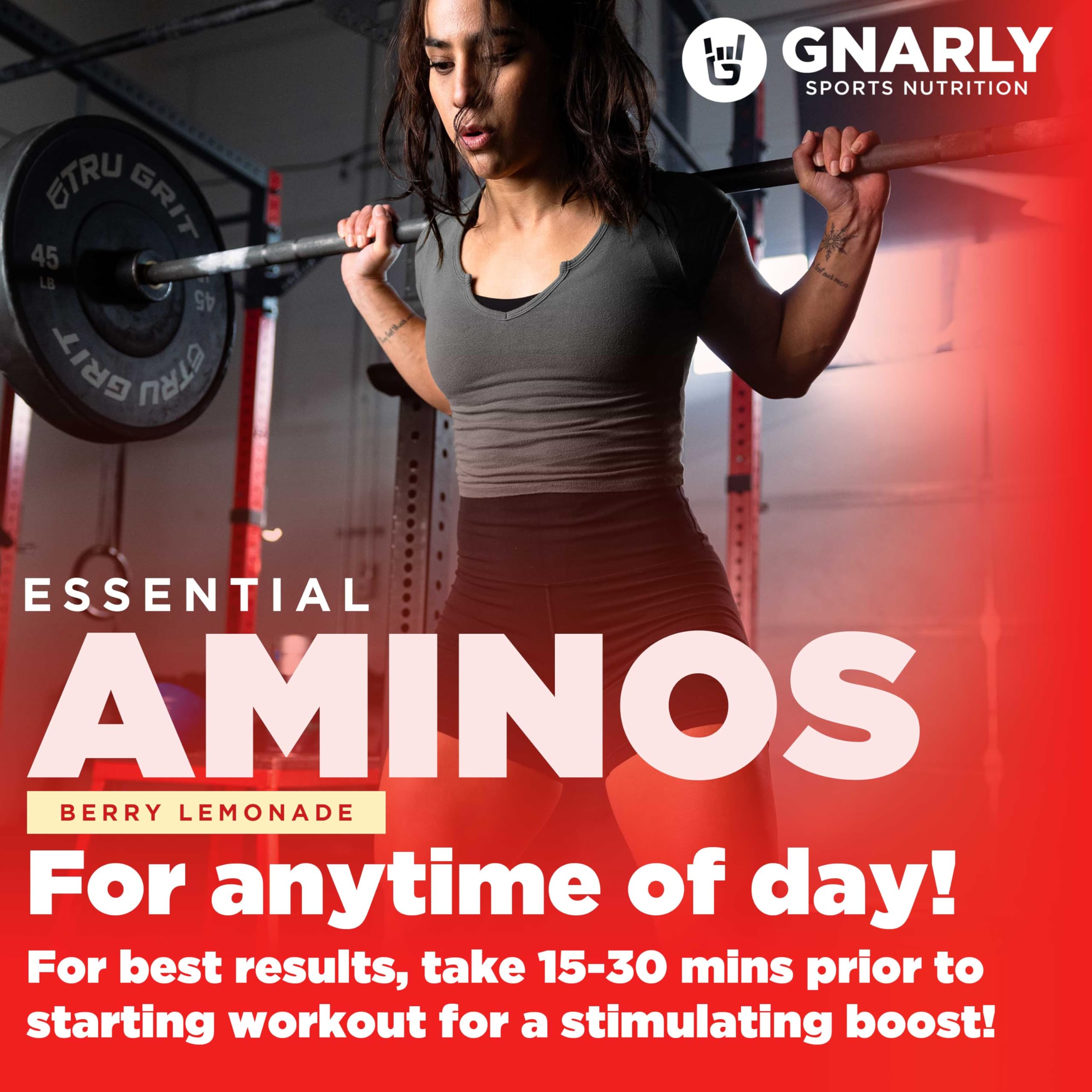 Gnarly Nutrition comparación de tamaño del envase para visualización práctica