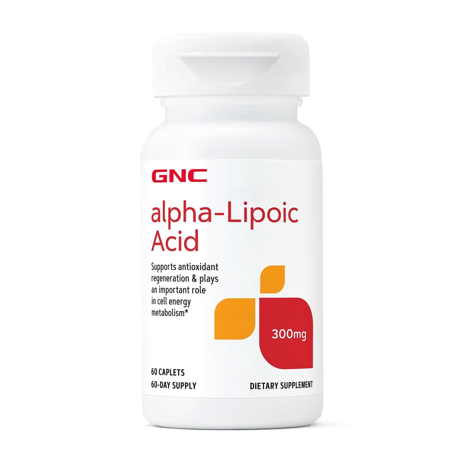 GNC envase frontal mostrando ALA 300 mg y beneficio de soporte energético