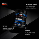 GNC AMP Creabolic etiqueta con ingredientes y dosificación clara, beneficio transparencia